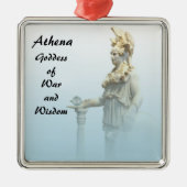 Athena im Nebel Ornament Aus Metall (Vorne)