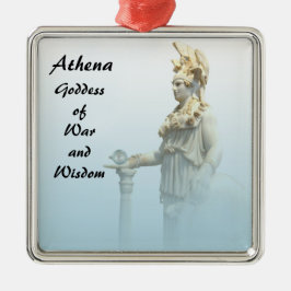 Athena im Nebel Ornament Aus Metall