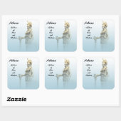 Athena im Nebelsticker Quadratischer Aufkleber (Blatt)