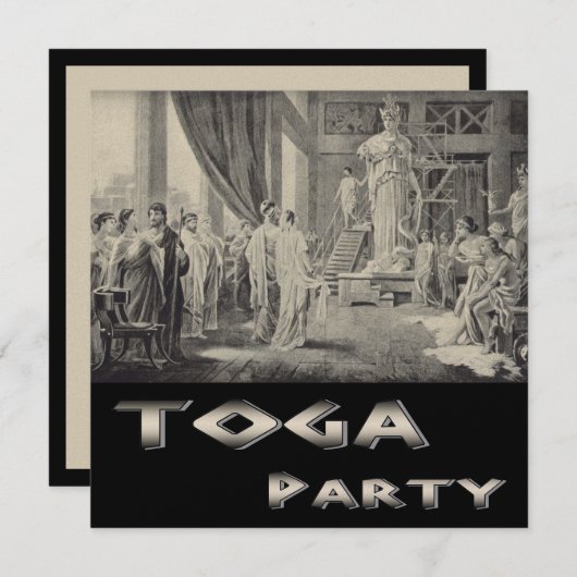 Athena im Parthenon Einladung (Vorne/Hinten)