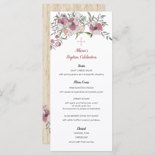 Athena Menu Menükarte (Vorne/Hinten)