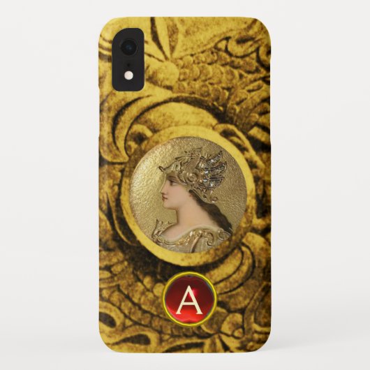 ATHENA MIT FANTASY GRIFFINS RED GEMSTONE MONOGRAM Case-Mate iPhone HÜLLE (Rückseite)