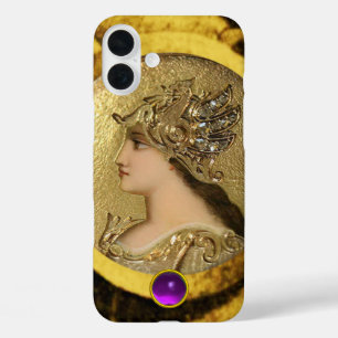 ATHENA MIT FANTASY GRIFFINS UND LILA GEMSTONE iPhone 16 PLUS HÜLLE