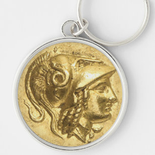 Athena-Münze Schlüsselanhänger