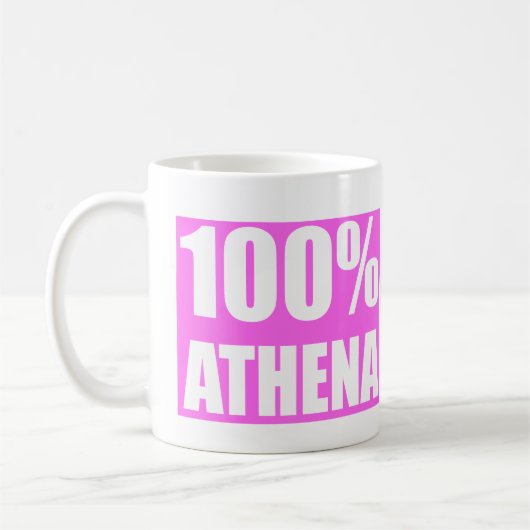 Athena Name 100 Prozent Kaffeetasse (Links)