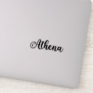 Athena Name - Handgeschriebene Kalligrafie Aufkleber