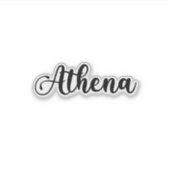 Athena Name - Handgeschriebene Kalligrafie Aufkleber (Vorderseite)