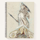 Athena Notebook - Klassische griechische Statue Ar Notizblock (Vorderseite)