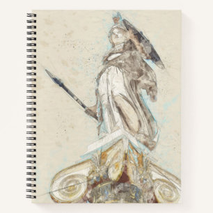Athena Notebook - Klassische griechische Statue Ar Notizblock