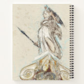 Athena Notebook - Klassische griechische Statue Ar Notizblock (Rückseite)