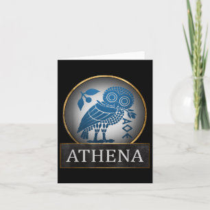 Athena Owl Symbol der griechischen Göttin der Weis Karte