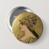 ATHENA PORTRAIT MIT GOLDEN HELMET UND GRIFFINEN BUTTON (Vorne & Hinten)