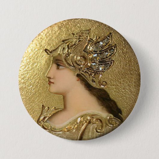 ATHENA PORTRAIT MIT GOLDEN HELMET UND GRIFFINEN BUTTON (Vorderseite)