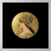 ATHENA PORTRAIT MIT GOLDEN HELMET UND GRIFFINEN POSTER (Vorne)
