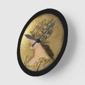 ATHENA PORTRAIT MIT GOLDEN HELMET UND GRIFFINEN RUNDE WANDUHR (Winkel)