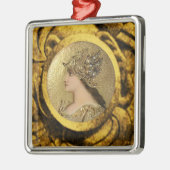 ATHENA PORTRAIT MIT GOLDEN HELMET UND GRIFFINEN SILBERNES ORNAMENT (Links)