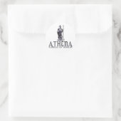 Athena Runder Aufkleber (Tasche)