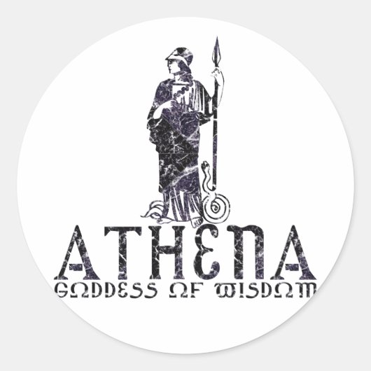 Athena Runder Aufkleber (Vorderseite)