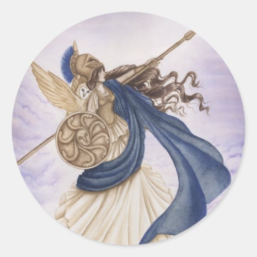 Athena Runder Aufkleber (Vorderseite)