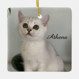 Athena Square Weihnachtsdekoration Keramikornament