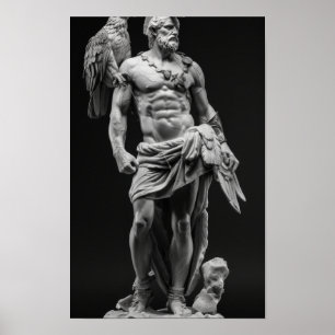 Athena Statue - Griechische Göttin Seneca Strong a Poster