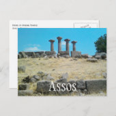 Athena Temple Ruins, Assos, Behramkale, Türkei Postkarte (Vorne/Hinten)