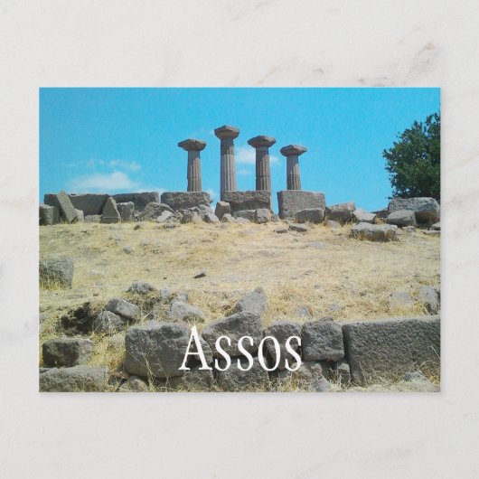 Athena Temple Ruins, Assos, Behramkale, Türkei Postkarte (Vorderseite)