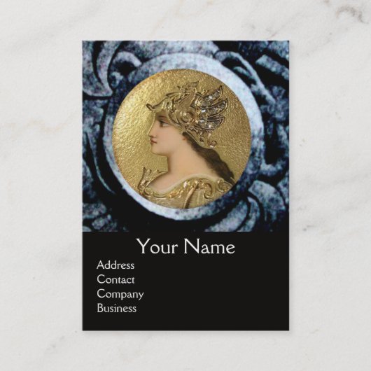 ATHENA UND BEKÄMPFUNG VON GRIFFINEN MONOGRAMM, Rot Visitenkarte (Vorderseite)