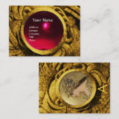 ATHENA UND BEKÄMPFUNG VON GRIFFINEN MONOGRAMM, Rot Visitenkarte (Vorne/Hinten)