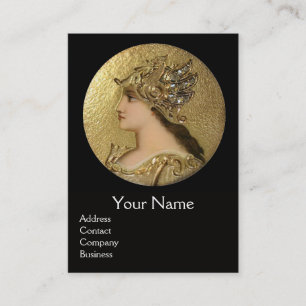 ATHENA UND BEKÄMPFUNG VON GRIFFINEN MONOGRAMM, Rot Visitenkarte