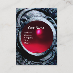 ATHENA UND BEKÄMPFUNG VON GRIFFINEN MONOGRAMM, Rot Visitenkarte