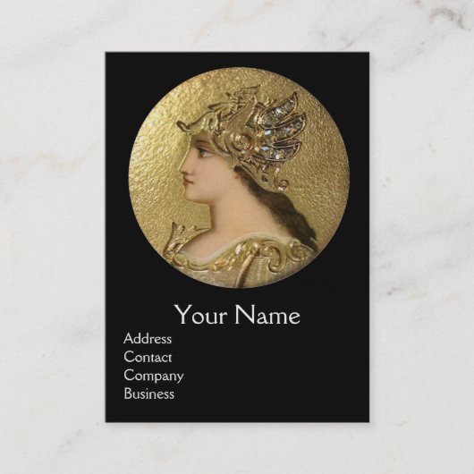 ATHENA UND BEKÄMPFUNG VON GRIFFINEN MONOGRAMM, Rot Visitenkarte (Vorderseite)