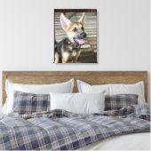 Athena Welpe Leinwand drucken (Insitu (Schlafzimmer))