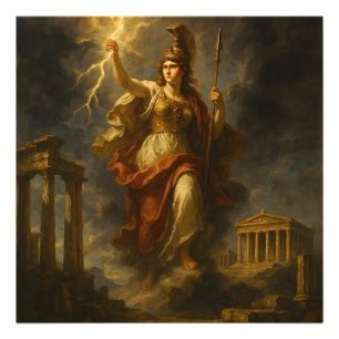 Athenas Blitz: Göttin der Weisheit und des Powers Fotodruck