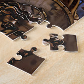 "Athena's Eternal Vigil" Farbiges Portrait Puzzle (Seite)