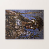 "Athena's Eternal Vigil" Farbiges Portrait Puzzle (Horizontal)