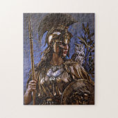 "Athena's Eternal Vigil" Farbiges Portrait Puzzle (Vertikal)