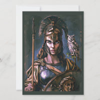 "Athena's Fierce Loyalty" Farbiges Portrait