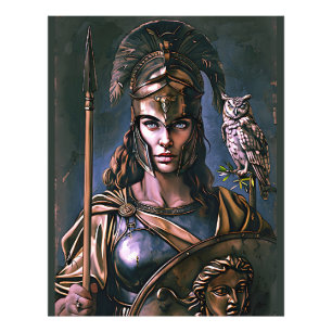 "Athena's Fierce Loyalty" Farbiges Portrait Fotodruck