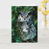 Athene Eule (Karte) Karte (Gelbe Blume)