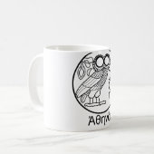Athene Eule tetradrachm (griechischer Schriftart) Kaffeetasse (Vorderseite Links)