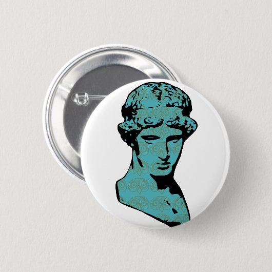 Athene-Marmorstatue Button (Vorne & Hinten)