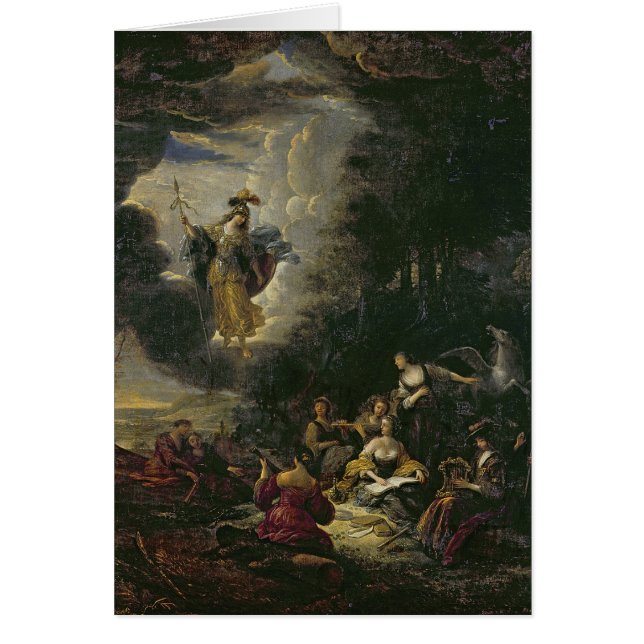 Athene, welche die Musen besucht (Vorne)