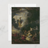 Athene, welche die Musen besucht Postkarte (Vorne/Hinten)