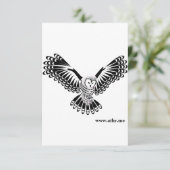 Athénées Blank Greeting Card Owl Design Dankeskarte (Stehend Vorderseite)