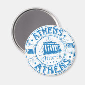 Athener Briefmarke Magnet (Vorderseite/Rückseite)