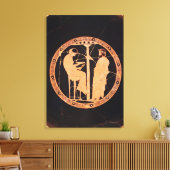 Athener Rot-Figur-Kylix mit Aegeus Leinwanddruck (Insitu (Wohnzimmer))