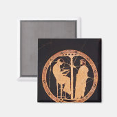 Athener Rot-Figur-Kylix mit Aegeus Magnet (Vorderseite/Rückseite)