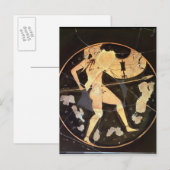 Athener Rot-Figur-Kylix Postkarte (Vorne/Hinten)