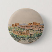 Athenischer Akropolis-Button Button (Vorderseite)